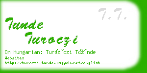 tunde turoczi business card